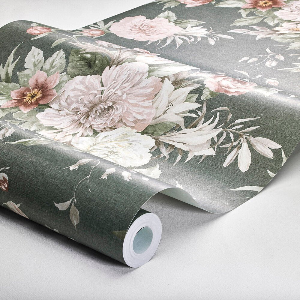 Floral Charm Wallpaper - Sage - Boråstapeter - 4253 - Premier Wallcovering