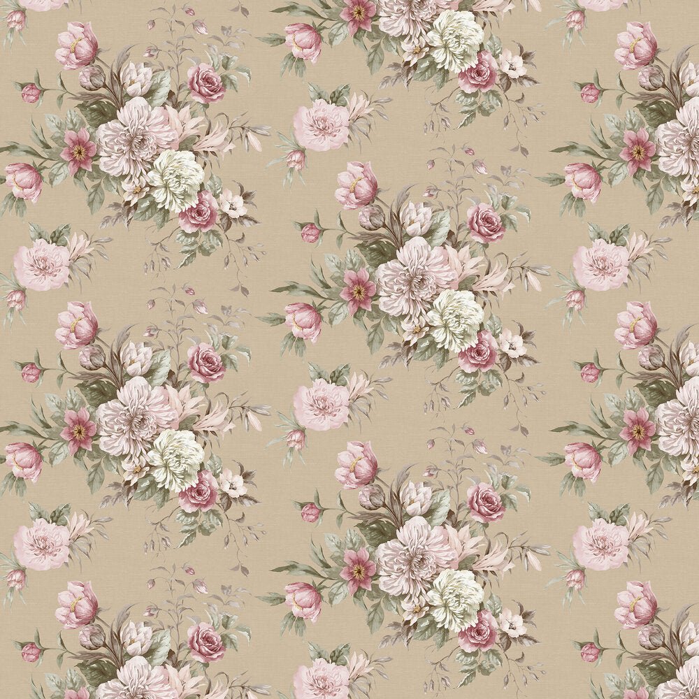 Floral Charm Wallpaper - Beige - Boråstapeter - 4250 - Premier Wallcovering