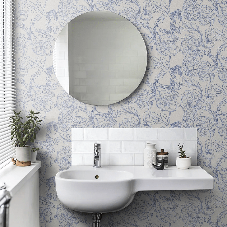 Floral Dream Wallpaper - Blue - Boråstapeter - 2065 - Premier Wallcovering