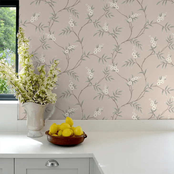 Floral Tree Wallpaper - Pink - Boråstapeter - 7764 - Premier Wallcovering