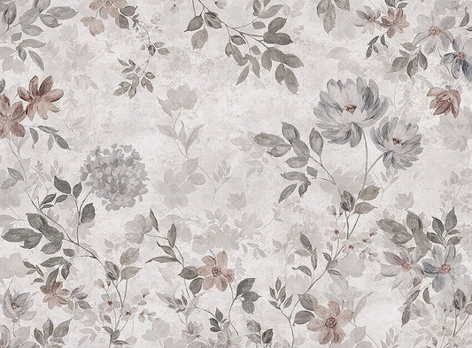 Florence Wall Mural - Grey/ Muted Green/ Pink - Boråstapeter - 3594 - Premier Wallcovering