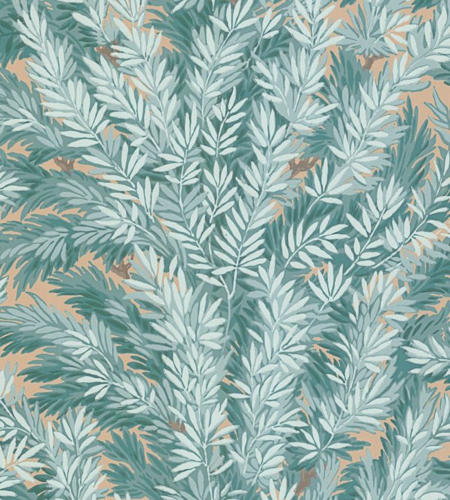 Florencecourt Wallpaper - Print Room Blue on Sand - 100/1001 - Cole & Son - Premier Wallcovering