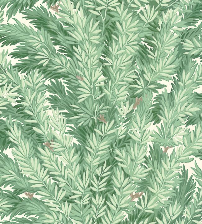 Florencecourt Wallpaper - Leaf Green on Parchment - 100/1002 - Cole & Son - Premier Wallcovering