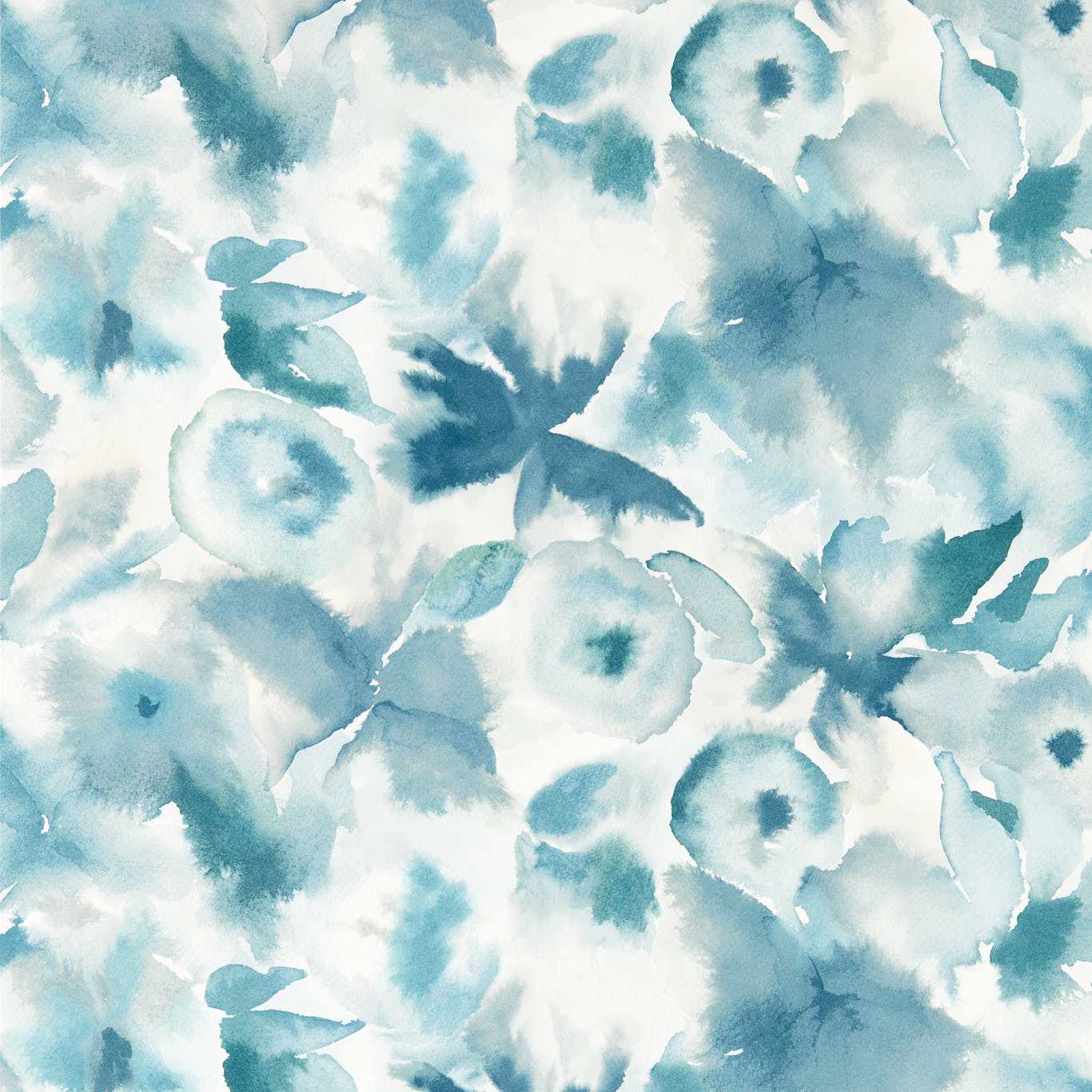 Flores Wallpaper - Cornflower/First Light/Denim - HRTW113138 - Harlequin - Premier Wallcovering