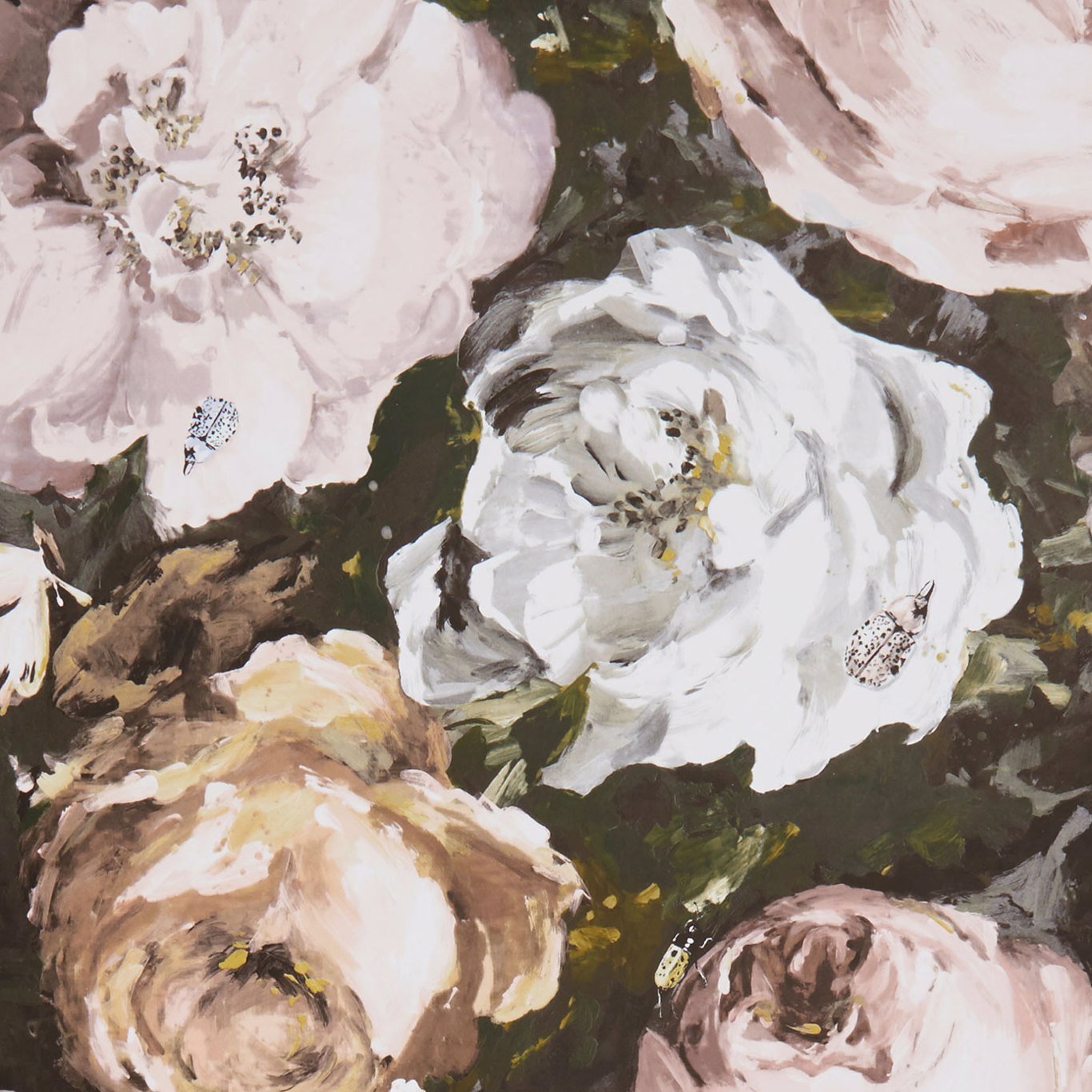 Floretta Wallpaper - Blush/Charcoal - Clarke & Clarke - W0090/02 - Premier Wallcovering