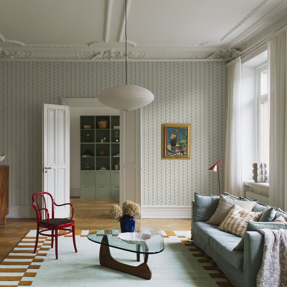 Flower Buds Wallpaper - Green - Boråstapeter - 7778 - Premier Wallcovering