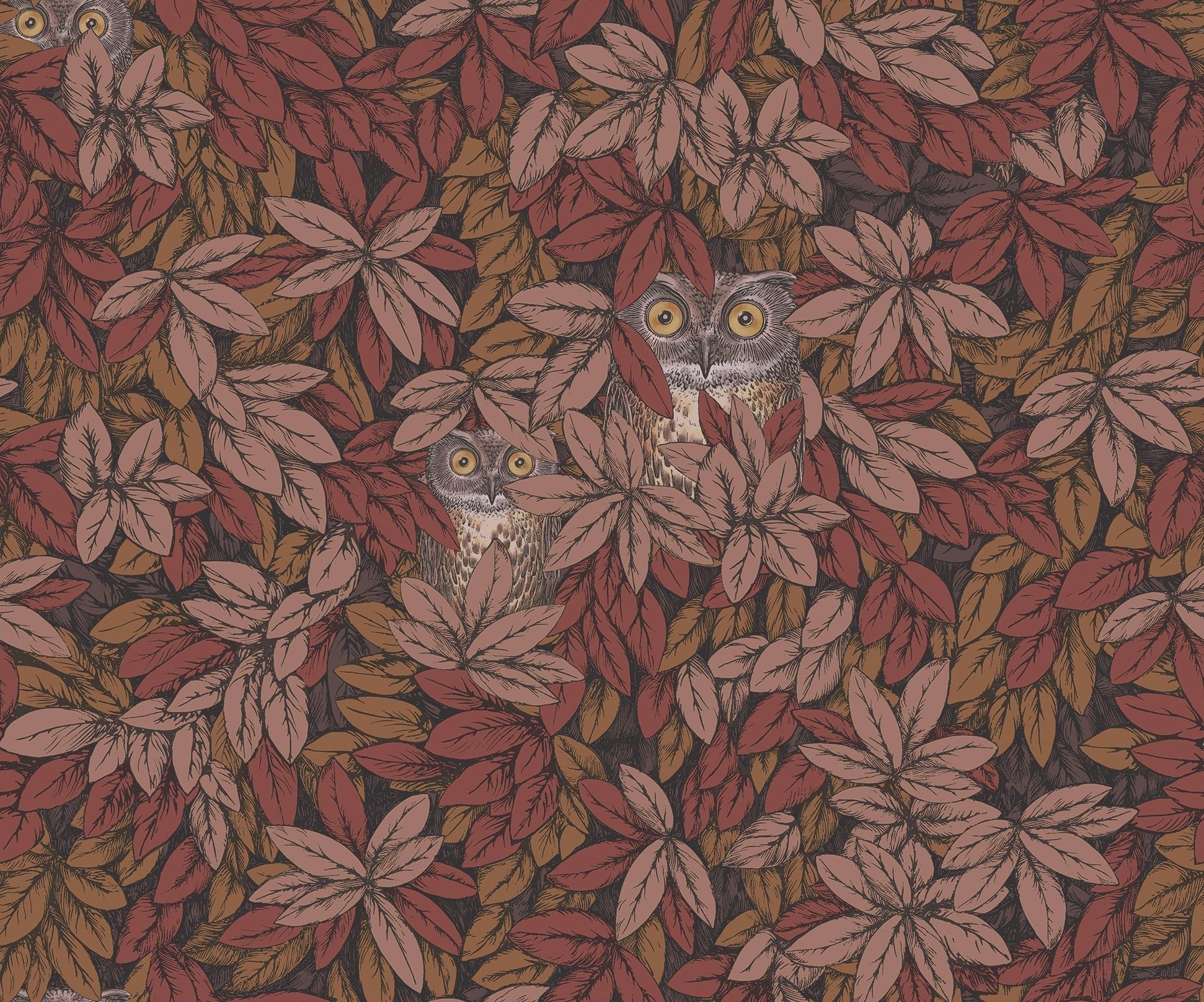 Foglie e Civette Wallpaper - Autumnal Leaves - 123/11055 - Cole & Son - Premier Wallcovering