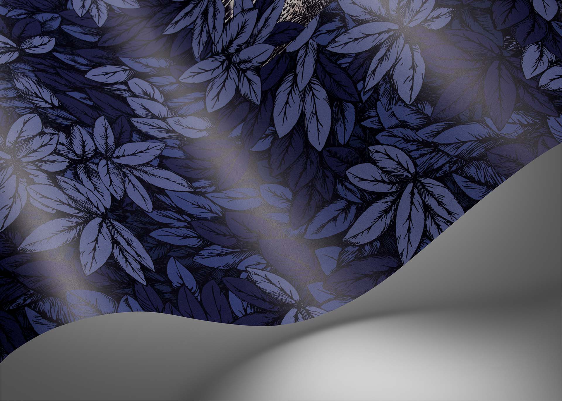 Foglie e Civette Wallpaper - Midnight - 123/11053 - Cole & Son - Premier Wallcovering