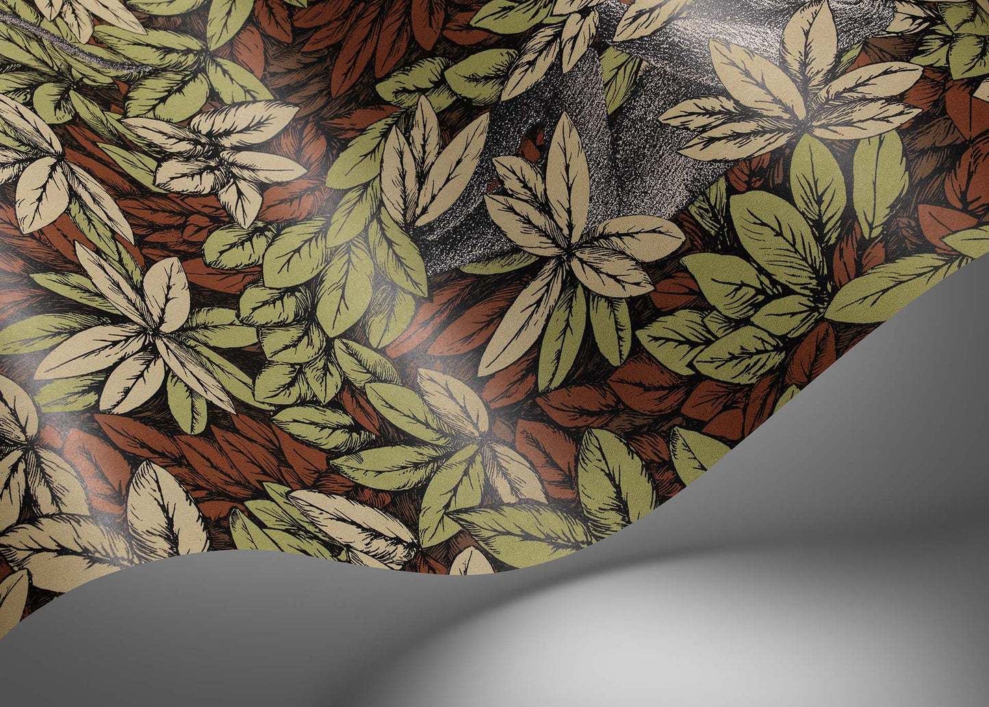 Foglie e Scimmie Wallpaper - Olive & Orange - 123/10047 - Cole & Son - Premier Wallcovering