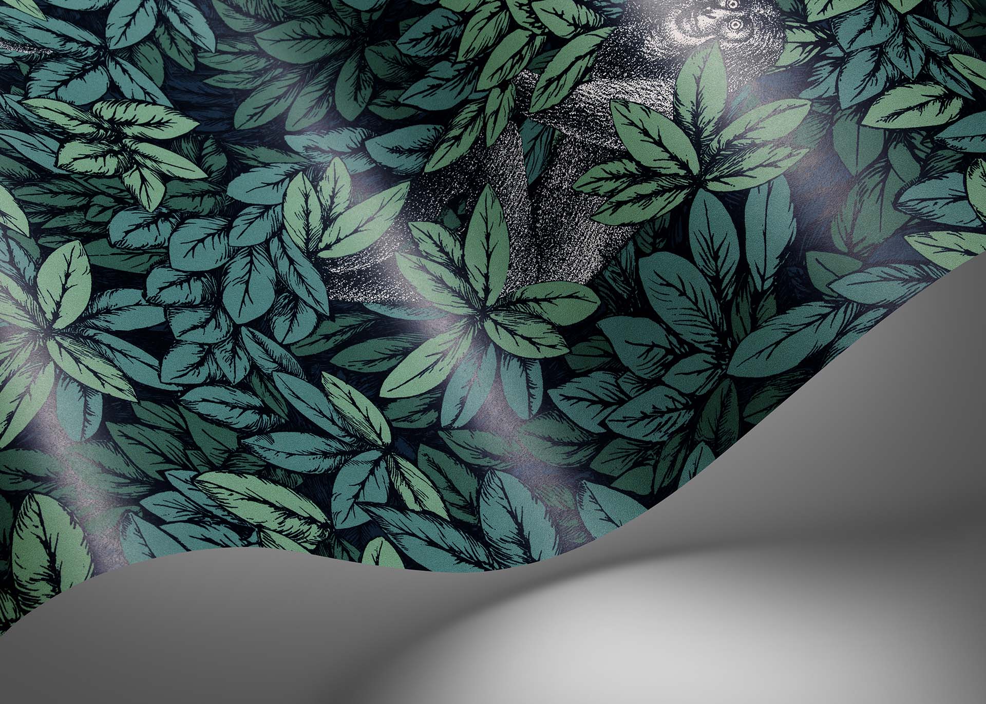 Foglie e Scimmie Wallpaper - Viridian - 123/10046 - Cole & Son - Premier Wallcovering