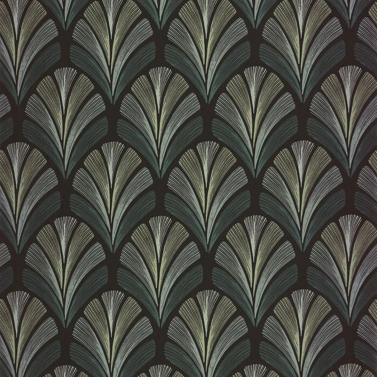 Folies St James Annees Folles Wallpaper - Vert Taiga - Casadeco - 201057645 - Premier Wallcovering