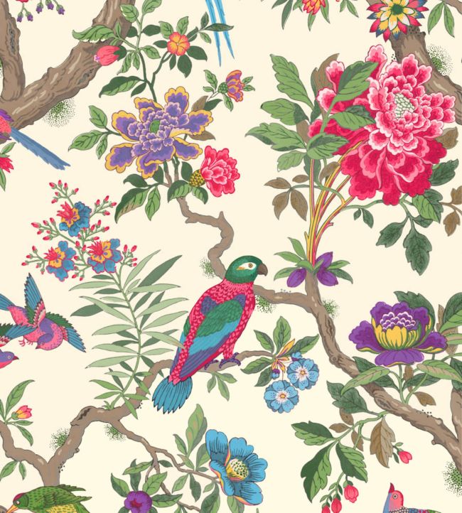 Fontainebleau Wallpaper - Multi on Parchment - 99/12050 - Cole & Son - Premier Wallcovering