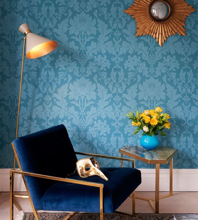Fonteyn Wallpaper - Petrol - 108/7033 - Cole & Son - Premier Wallcovering