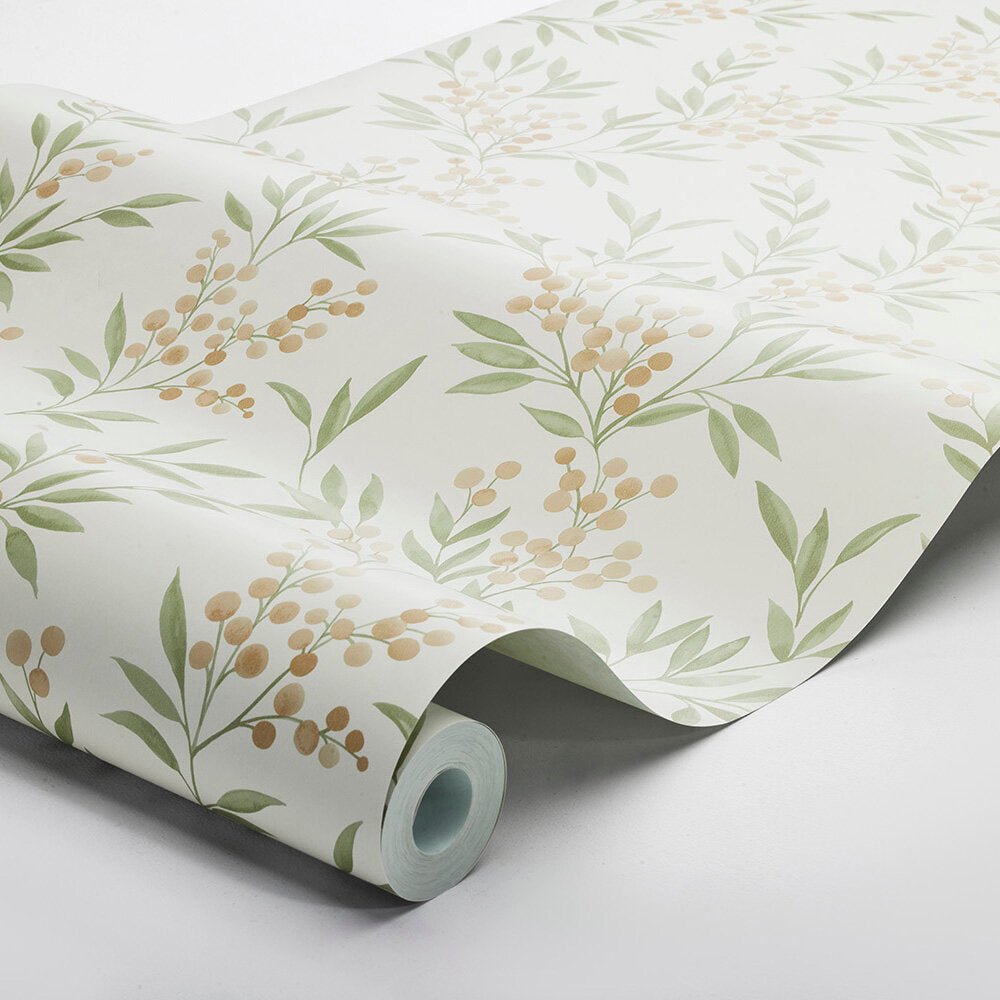 Forest Berries Wallpaper - Green - Boråstapeter - 4714 - Premier Wallcovering