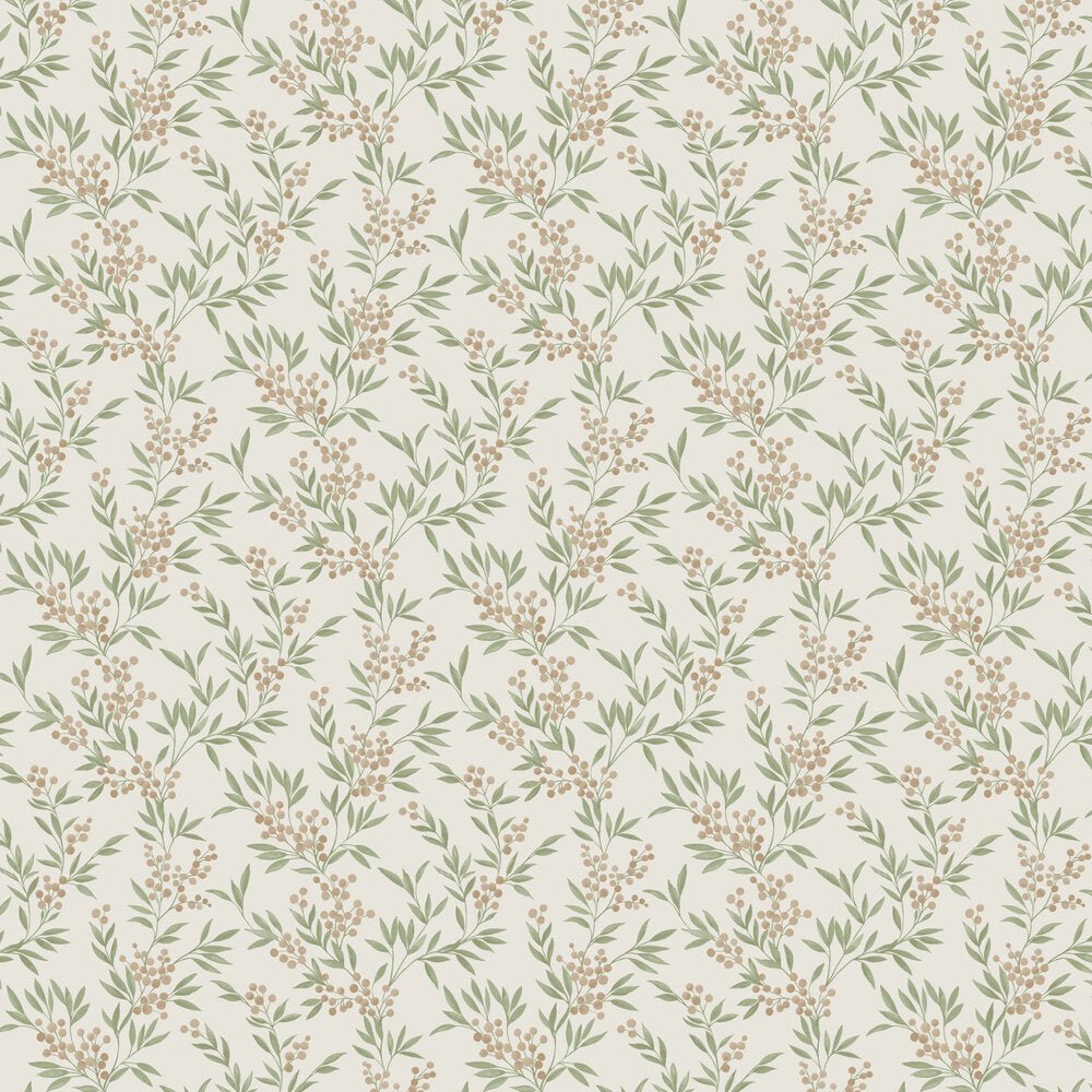 Forest Berries Wallpaper - Green - Boråstapeter - 4714 - Premier Wallcovering