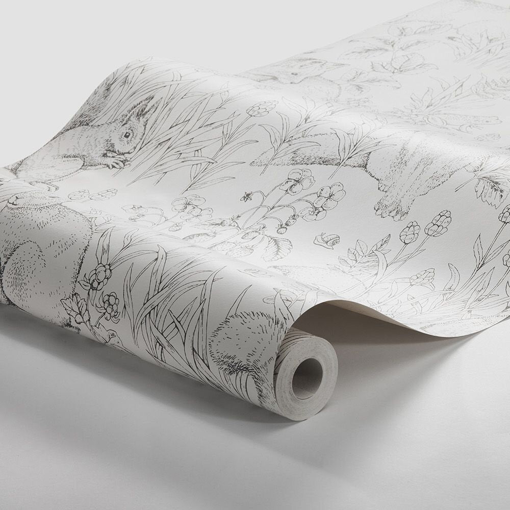 Forest Friends Wallpaper - Cream White - Boråstapeter - 7478 - Premier Wallcovering
