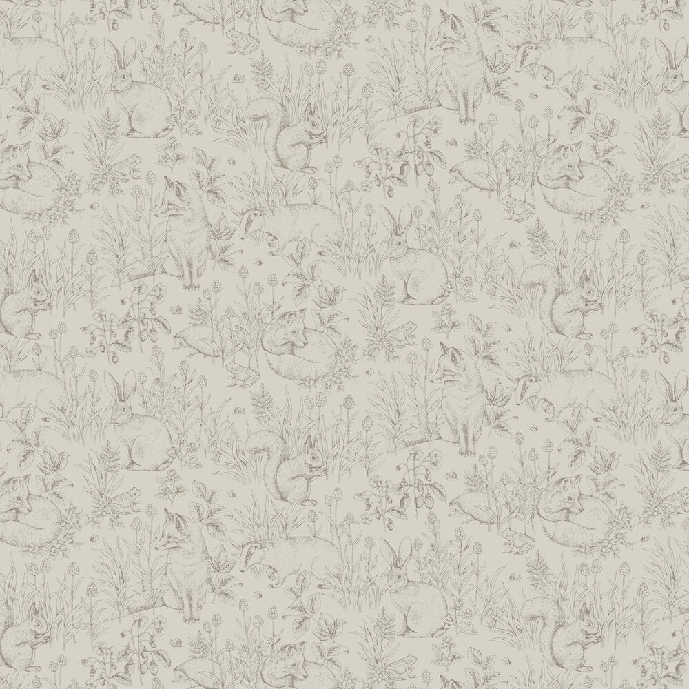 Forest Friends Wallpaper - Taupe - Boråstapeter - 6922 - Premier Wallcovering