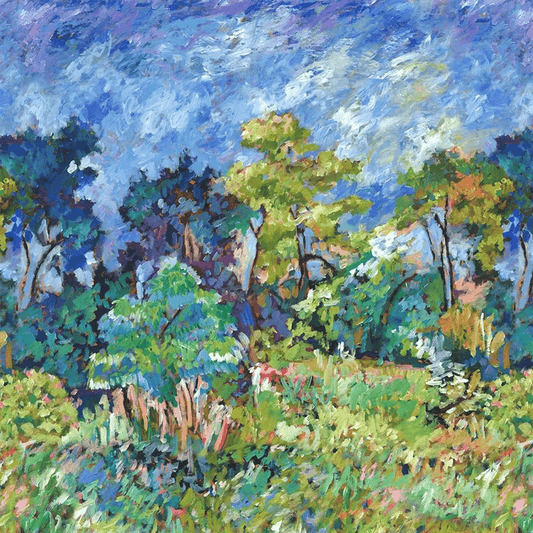 Foret Impressionniste Wallpaper - Cobalt - PDG1179/01 - Designers Guild