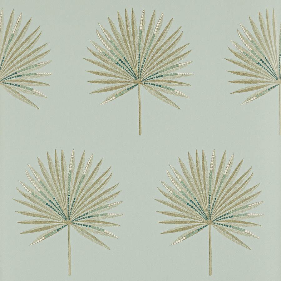 Fortunei Wallpaper - Aqua - J182W - 03 - Jane Churchill