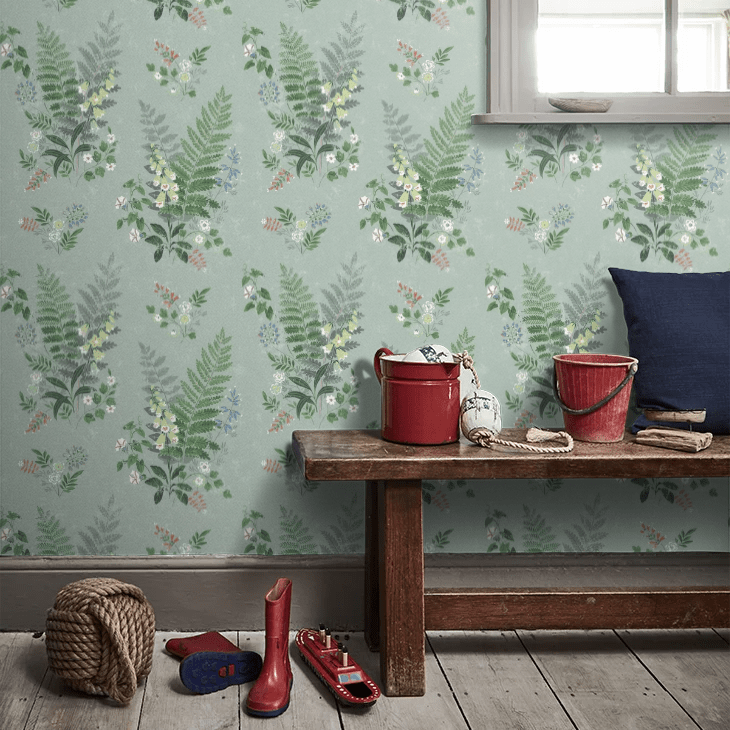 Foxglove Wallpaper - Green - Boråstapeter - 7221 - Premier Wallcovering