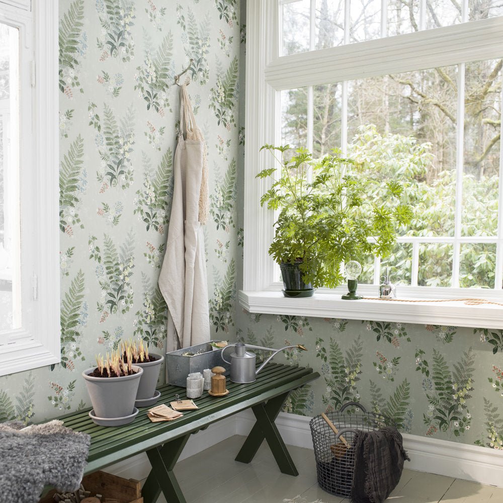 Foxglove Wallpaper - Green - Boråstapeter - 7221 - Premier Wallcovering