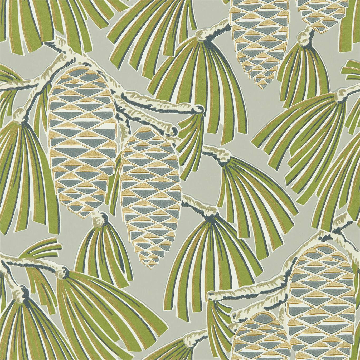 Foxley Wallpaper - Fern Stone - HSAW112126 - Harlequin - Premier Wallcovering