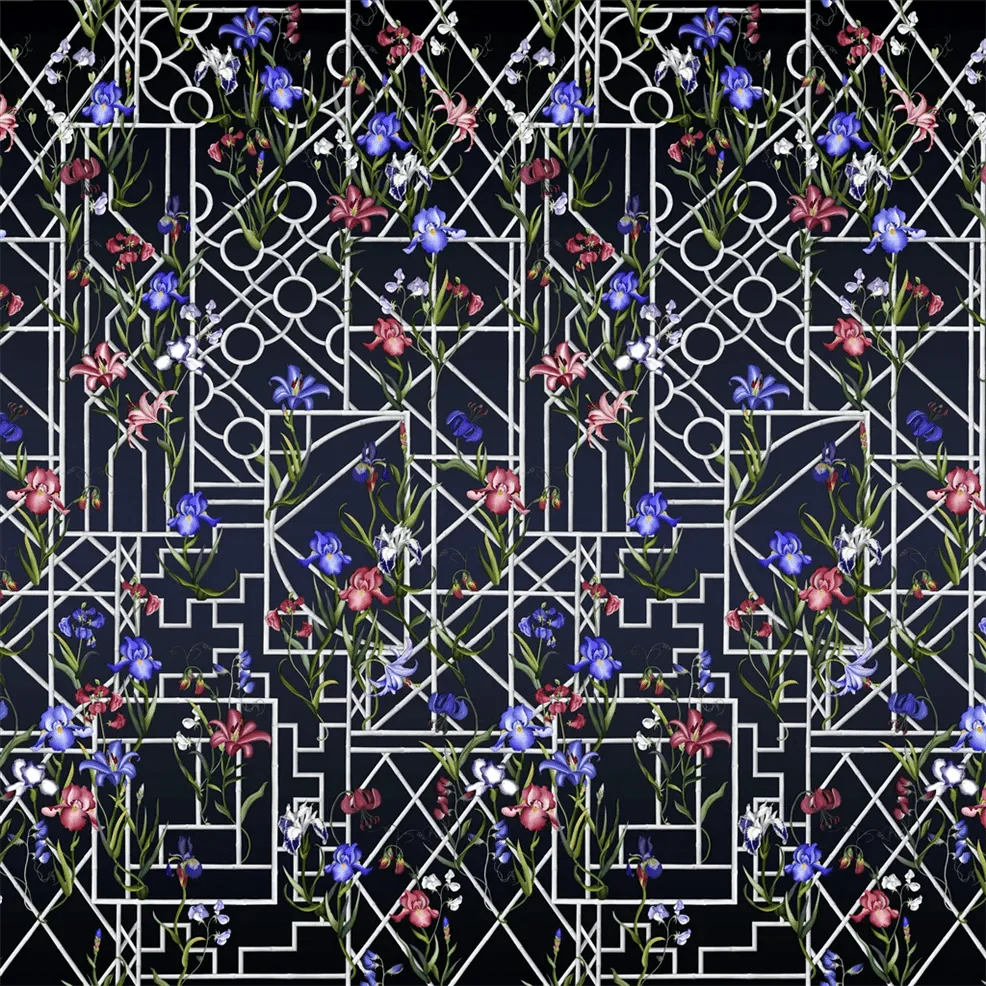 Fretwork Garden Panoramic Wallpaper