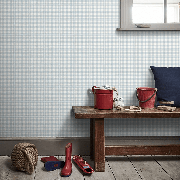 Frida Wallpaper - Blue - Boråstapeter - 7674 - Premier Wallcovering