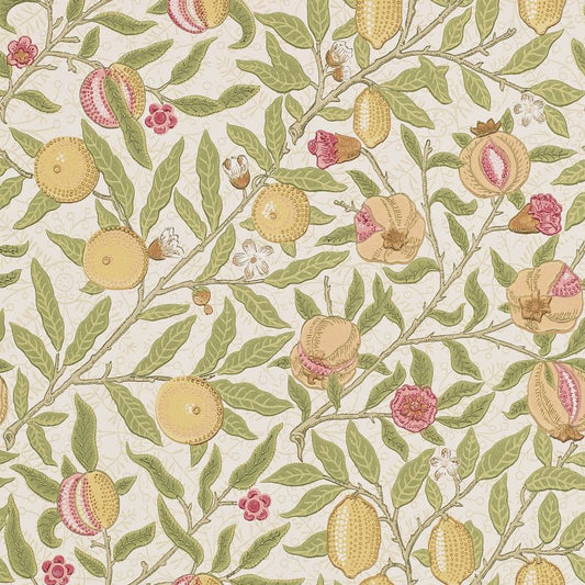 Fruit Wallpaper - Limestone/Artichoke - Morris & Co - 216459