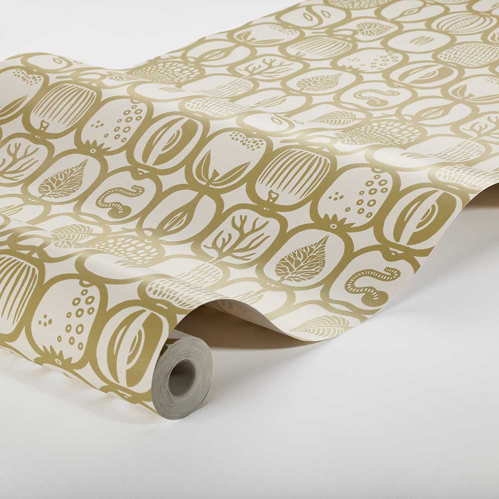 Fruktlada Wallpaper - Old Gold - Boråstapeter - 1972 - Premier Wallcovering