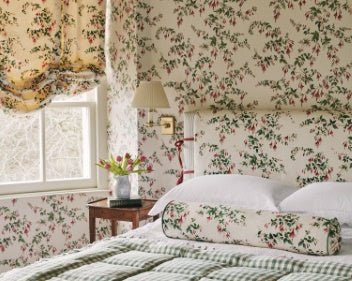 Fuchsia Wallpaper - Grey/Green - Colefax & Fowler - W7018 - 02