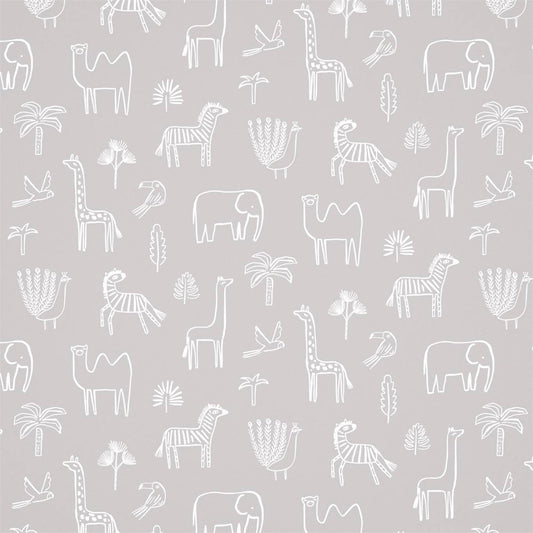 Funky Jungle Wallpaper - Stone - HLTF112629 - Harlequin - Premier Wallcovering
