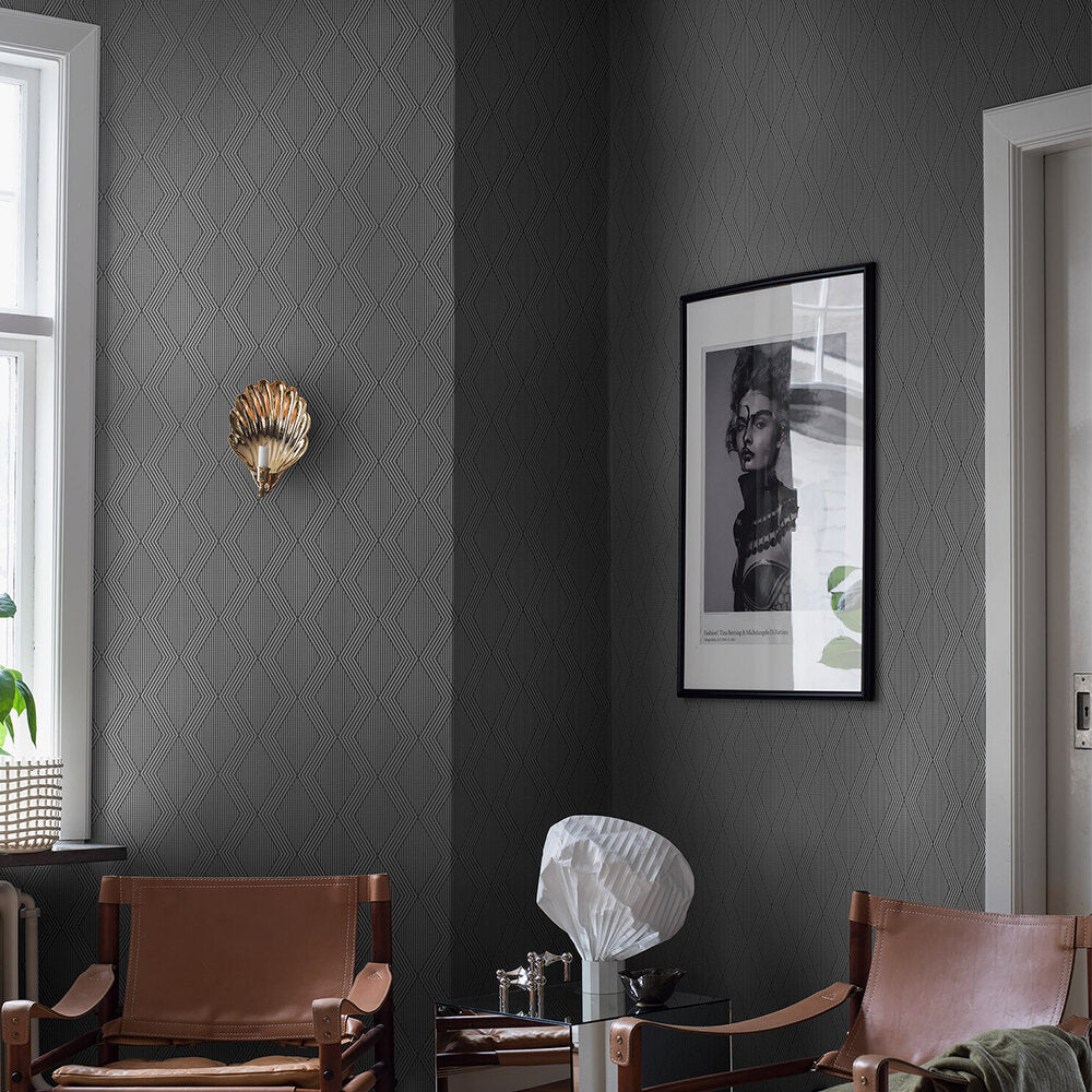 Garbo Wallpaper - Blue/ Gold - Boråstapeter - 2013 - Premier Wallcovering