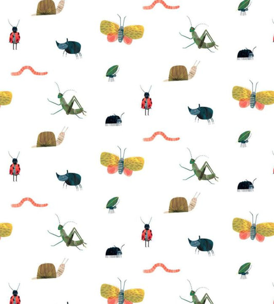 Garden Friends Wallpaper - Poppy/Ochre/Leaf - HLTF112635 - Harlequin - Premier Wallcovering