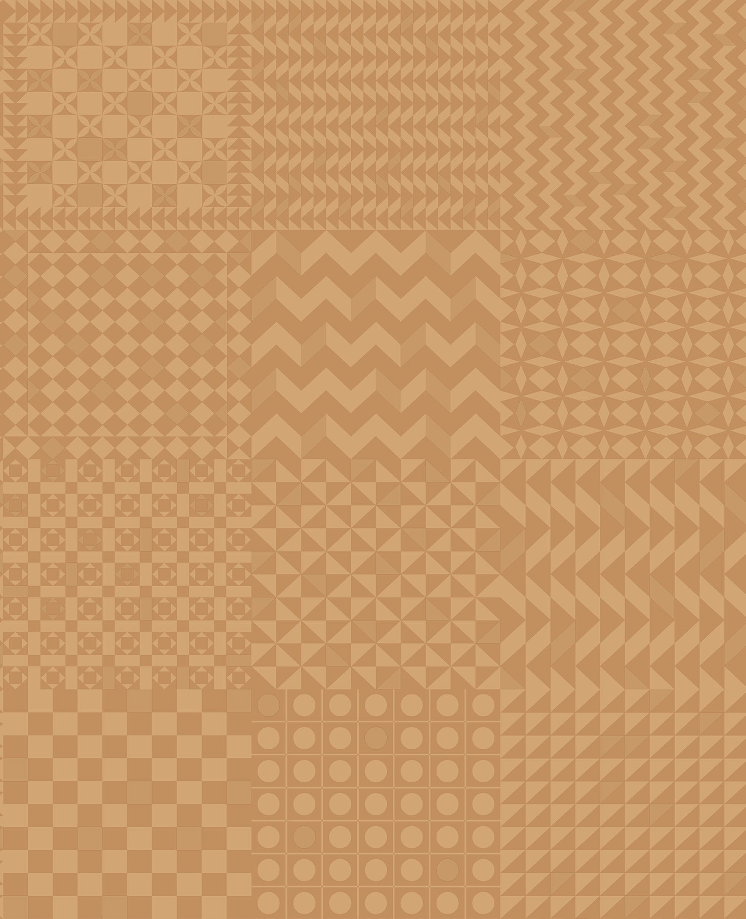 Geometrico Wallpaper - Gold on Gold - 123/7035 - Cole & Son - Premier Wallcovering