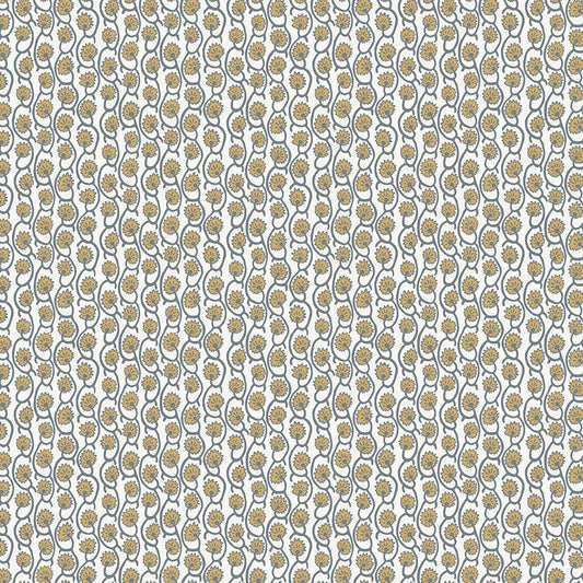 Geranium Stripe Wallpaper - Bude Blue - Smith Yellow - Kempton White - Josephine Munsey - GER-024-019-045 - Premier Wallcovering