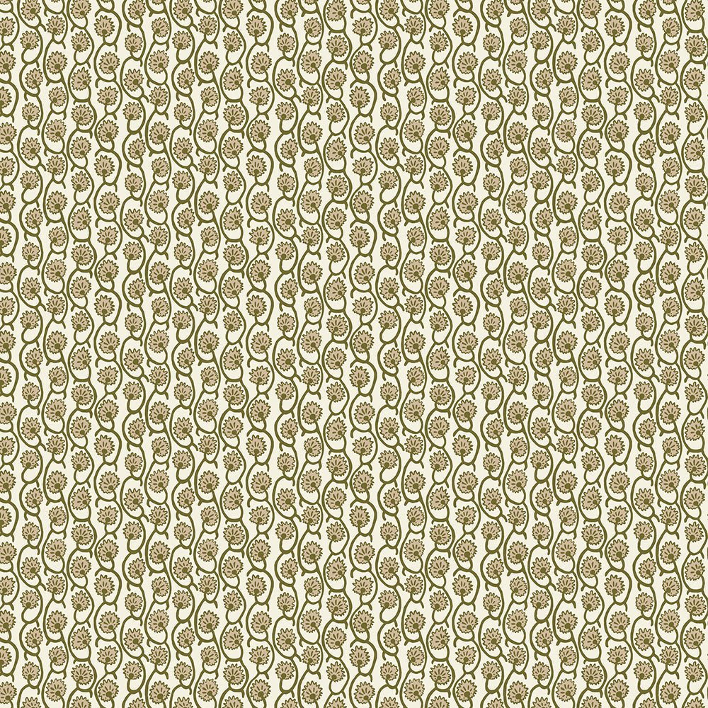 Geranium Stripe Wallpaper - Trixie - Cromwell Stone - Ruscombe White - Josephine Munsey - GER-032-027-040 - Premier Wallcovering