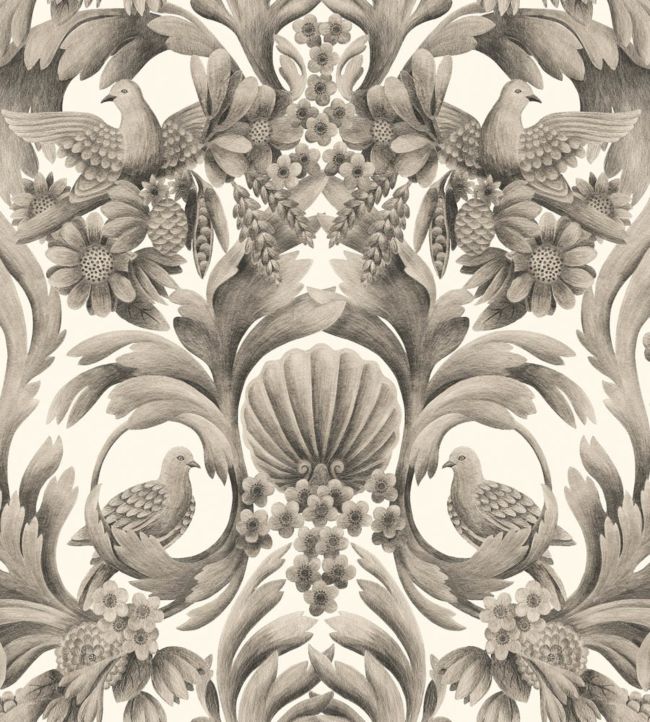 Gibbons Carving Wallpaper - Soot on Stone - 118/9020 - Cole & Son - Premier Wallcovering