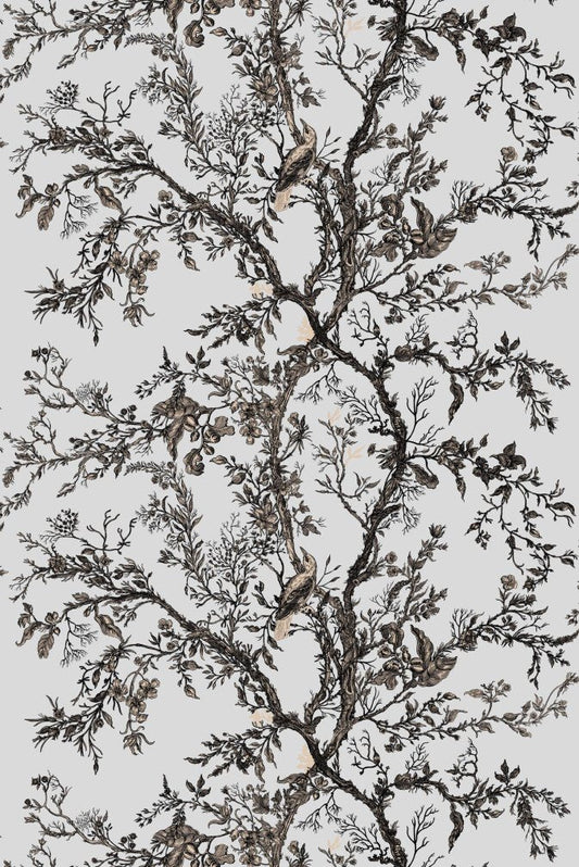 Golden Oriole Superwide Wallpaper - Carrara White - Timorous Beasties - SWP/GOR/01 - Premier Wallcovering