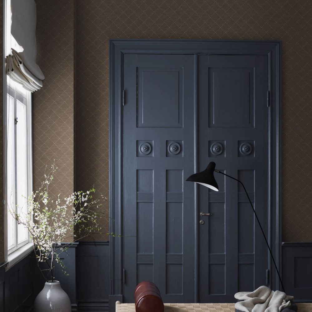 Golden Trellis Wallpaper - Brown - Boråstapeter - 2264 - Premier Wallcovering