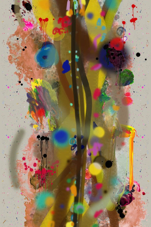 Graffiti Stripe Velvet Fabric - Original - Timorous Beasties - DIGI/GRFS/40008/01 - Premier Wallcovering