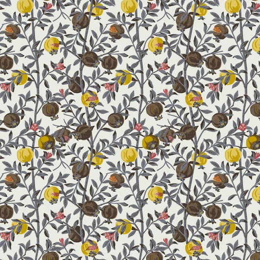 Granatapple Wallpaper - Grey / Yellow - Boråstapeter - 1959 - Premier Wallcovering