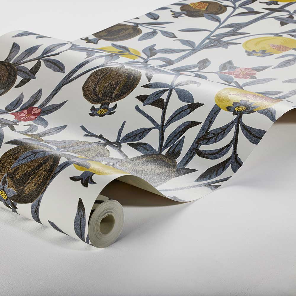 Granatapple Wallpaper - Grey / Yellow - Boråstapeter - 1959 - Premier Wallcovering