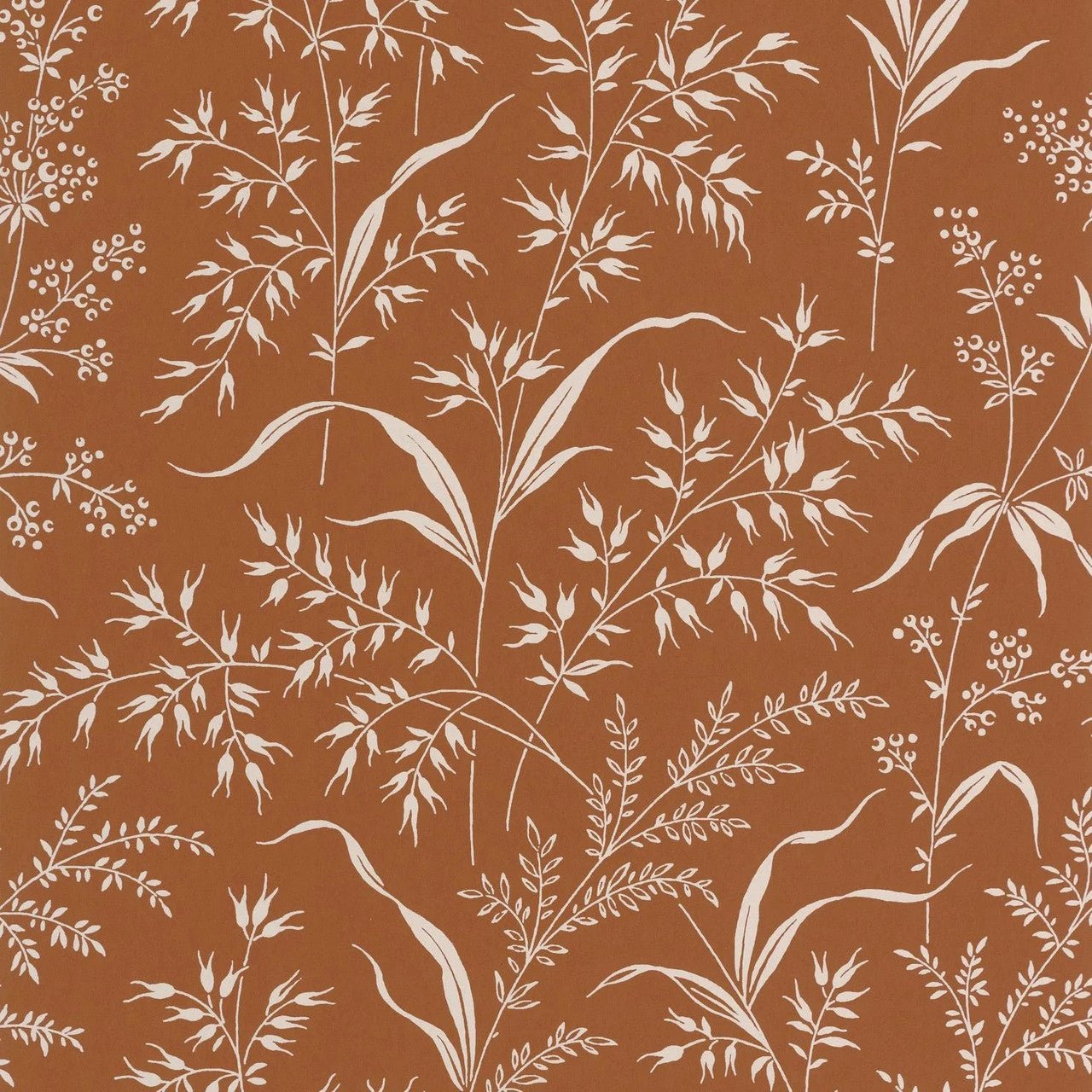Grass Field Soliflore Wallpaper - Terre De Sienne - Casadeco - 200283434 - Premier Wallcovering