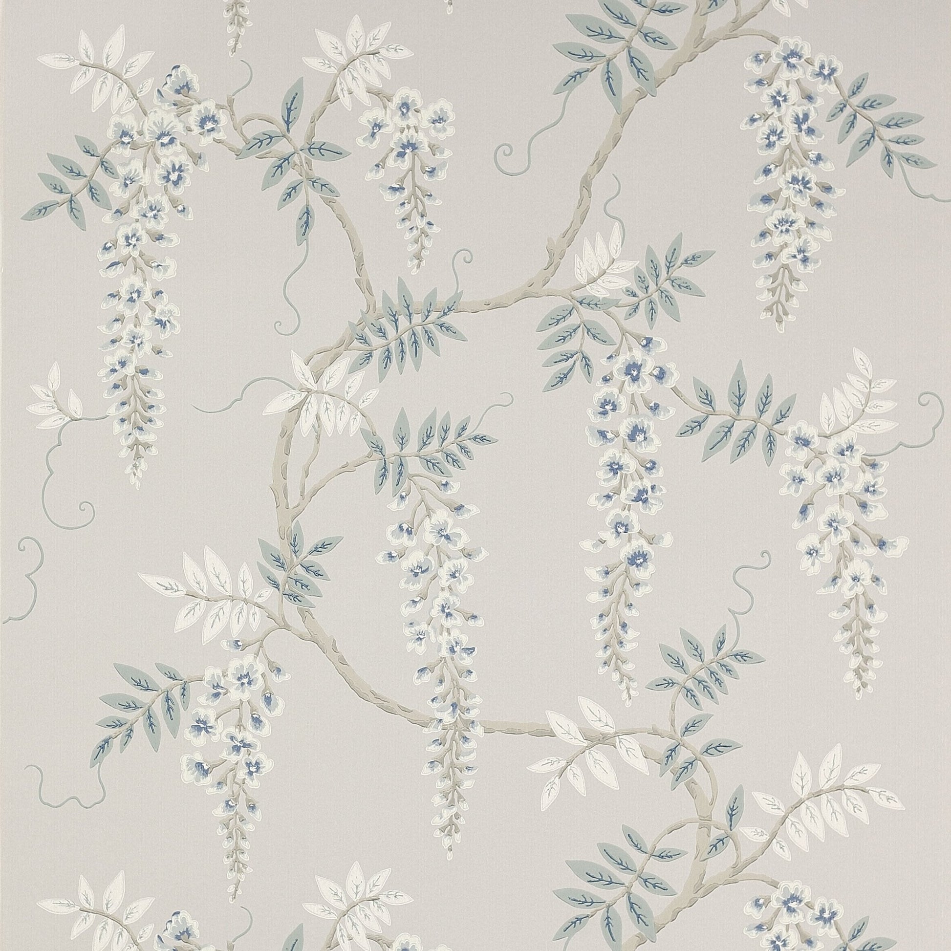 Grayshott Wallpaper - Silver Blue - Colefax & Fowler - W7005 - 02