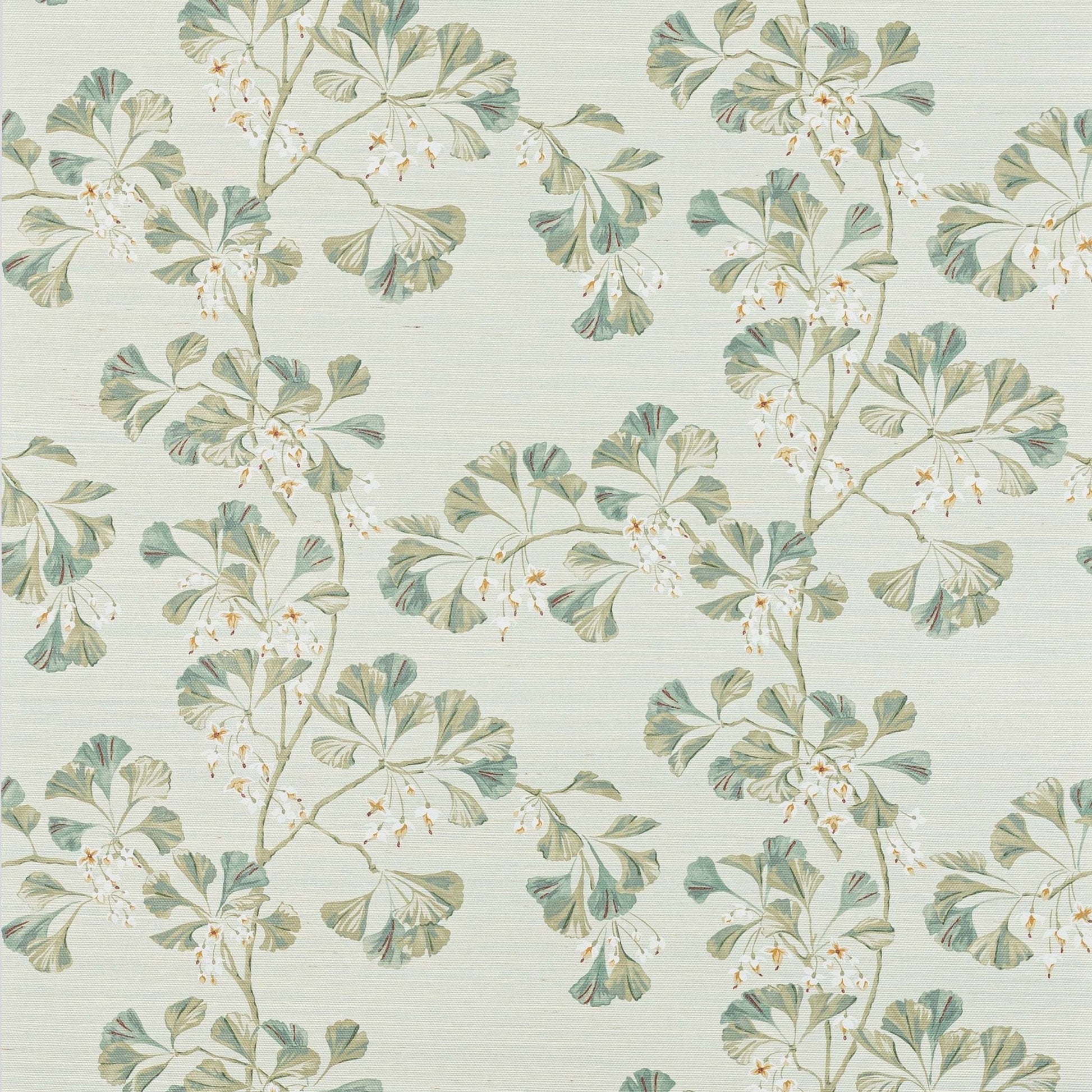 Greenacre Sisal Wallpaper - Aqua - Colefax & Fowler - W7027-02