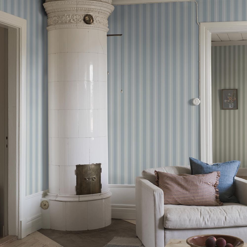 Gunnebo Wallpaper - Blue - Boråstapeter - 6962 - Premier Wallcovering