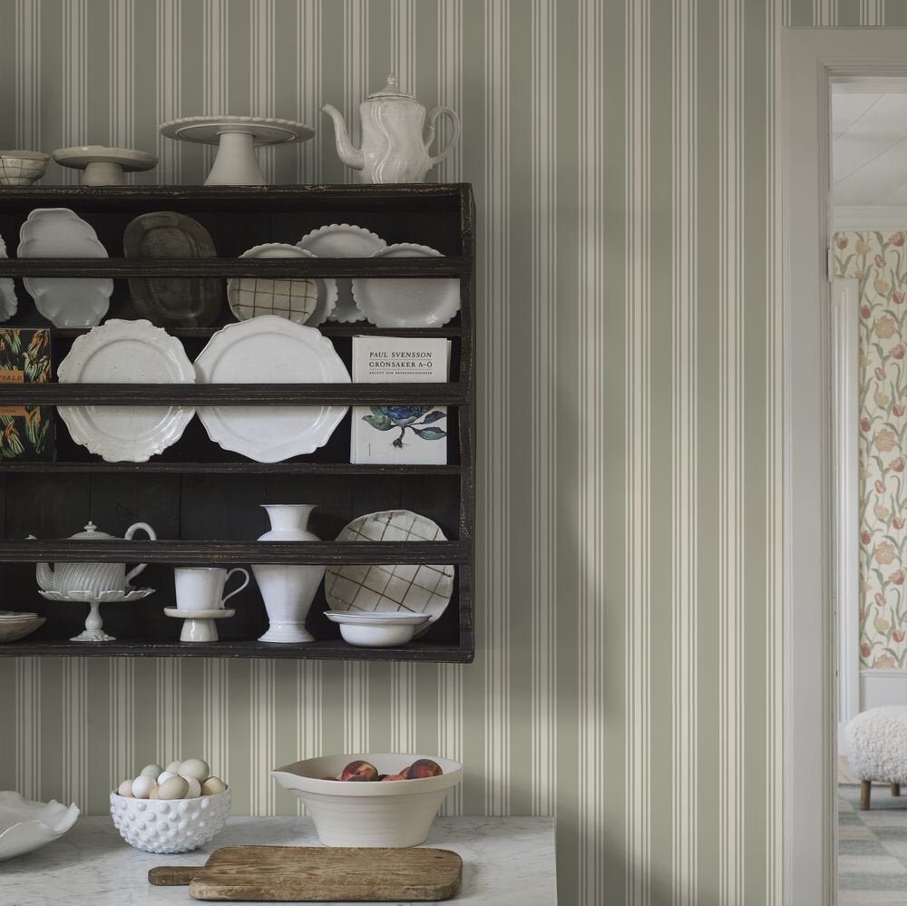 Gunnebo Wallpaper - Sage - Boråstapeter - 6959 - Premier Wallcovering