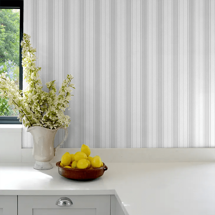 Hamnskar Stripe Wallpaper - Grey - Boråstapeter - 8876 - Premier Wallcovering