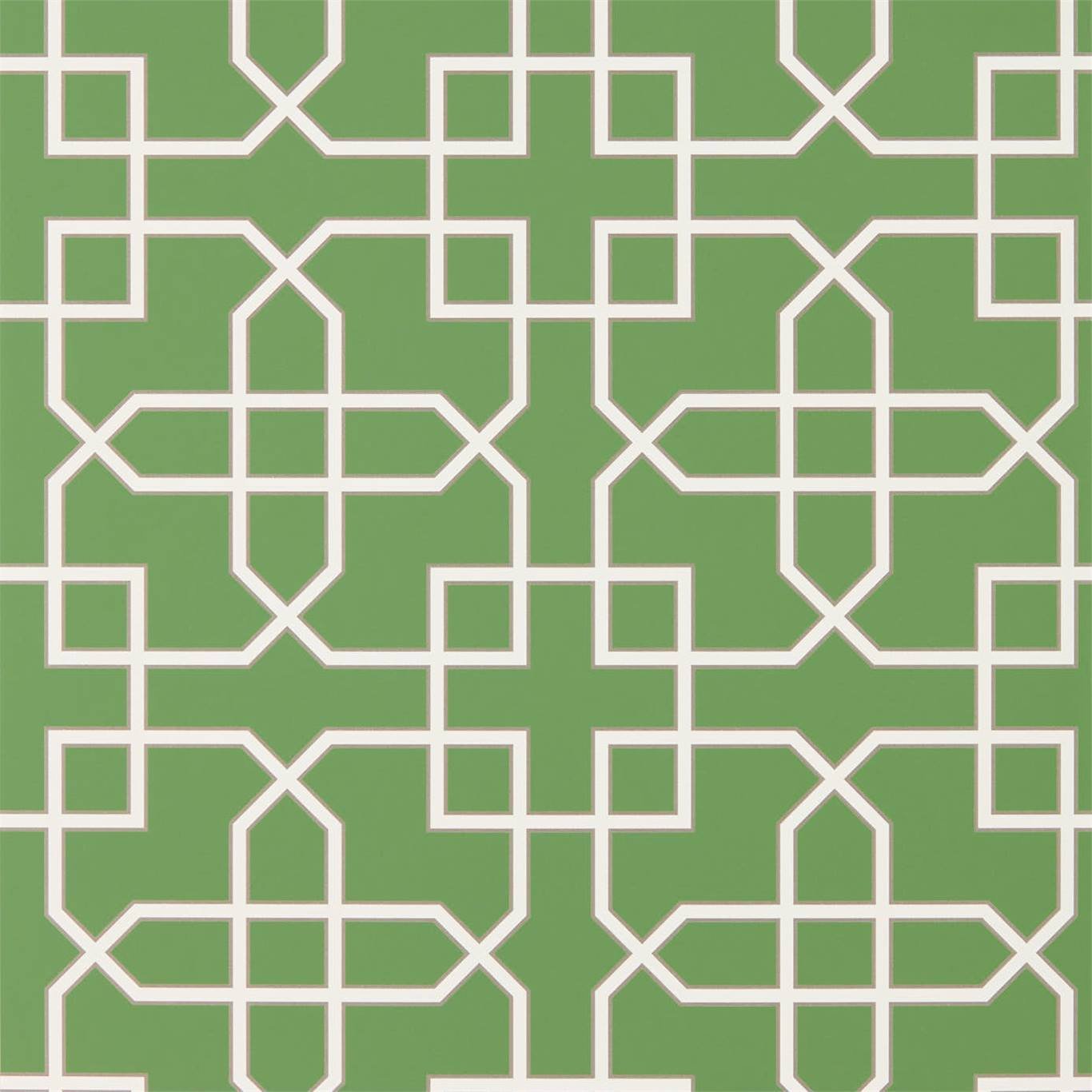 Hampton Trellis Wallpaper - Botanical Green - Sanderson - DGLW216660